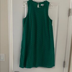 Calvin Klein Sleeveless Emerald Green Shift Dress
